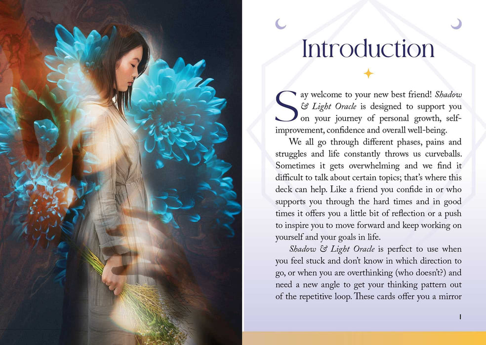 Shadow & Light Oracle: Reflection Cards to Unlock Your Unconscious Mind (36 Gilded Cards and 96-Page Guidebook) - Selena Moon