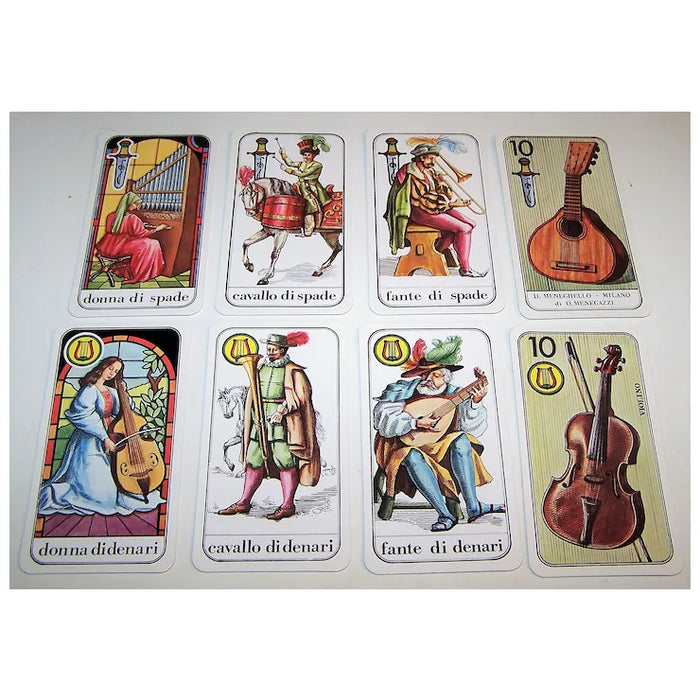 Il Meneghello “Tarocco della Musica” Tarot Cards, Osvaldo Menegazzi Designs, Ltd. Ed. (209/500), c.1981 - Il Meneghello Edizione (Preloved - käytetty)