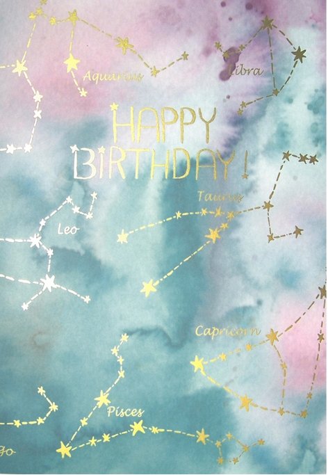 Happy Birthday Stars postikortti - Anna Cosma - Tarotpuoti