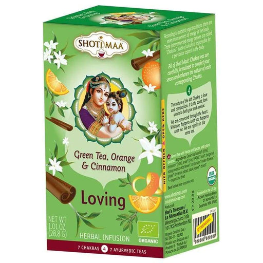 Shoti Maa Loving Green Tea, Orange & Cinnamon Chakra (sydänchakra) - Tarotpuoti