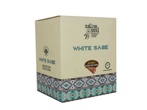 White Sage jumbo takaisinvirtaus suitsukekartio - Native Soul (Green Tree) - Tarotpuoti