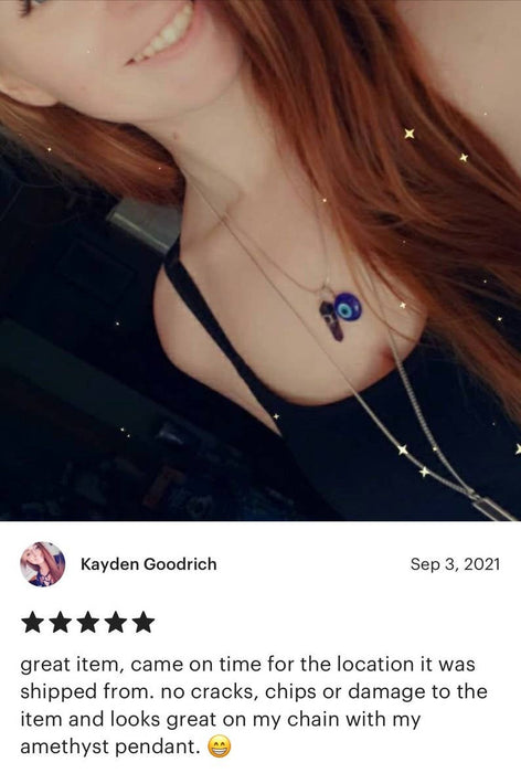 Hento hopeanvärinen kaulakoru kreikkalaisella sinisellä lasisella Evil Eye -riipuksella