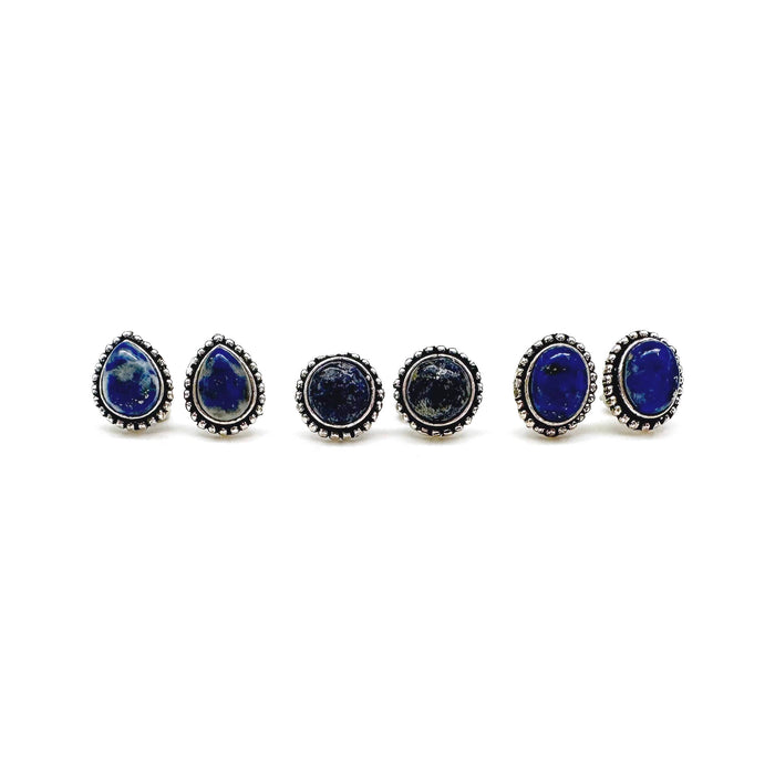 Kashi nappikorvakorut - Lapis Lazuli