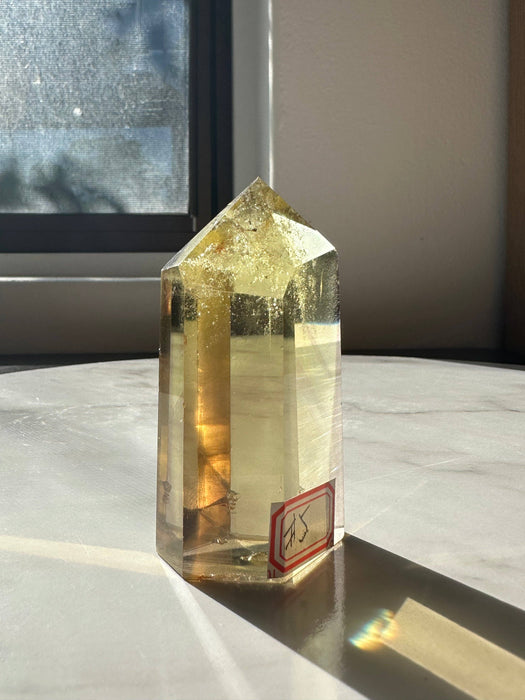 Savuinen luonnon sitriini obeliski #5