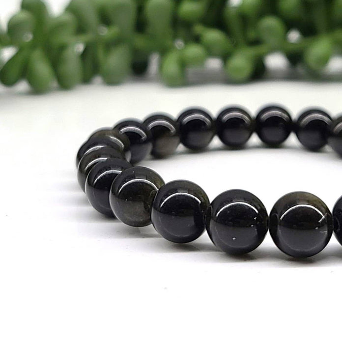 Musta obsidiaanirannekoru 8 mm