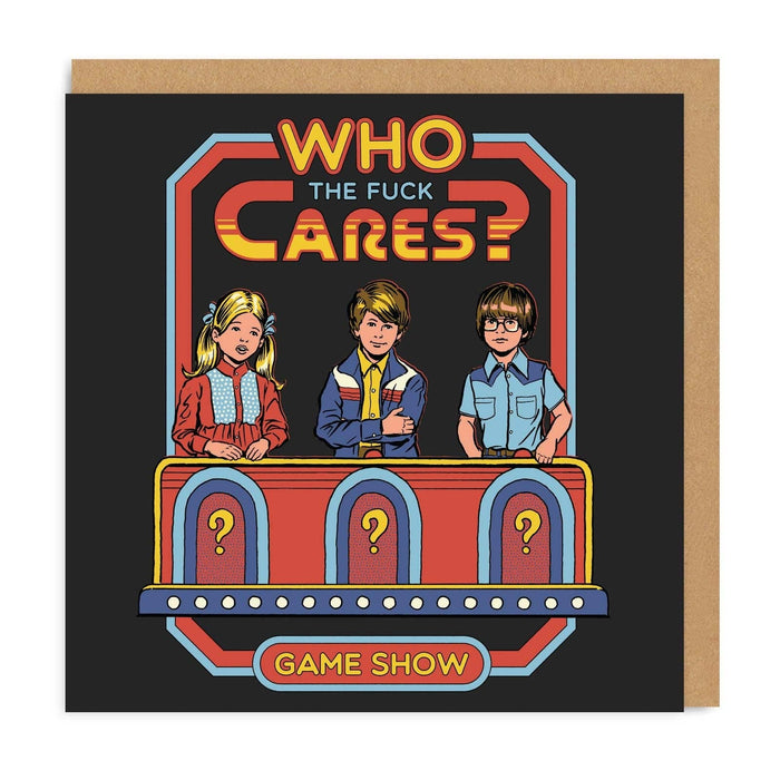 Who The Fuck Cares postikortti ja kirjekuori - Steven Rhodes
