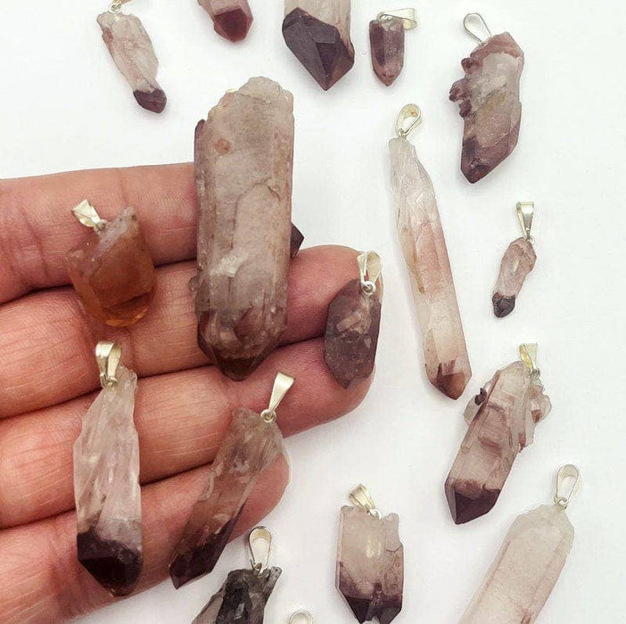 Lithium quartz tip pendant approx. 2-3cm