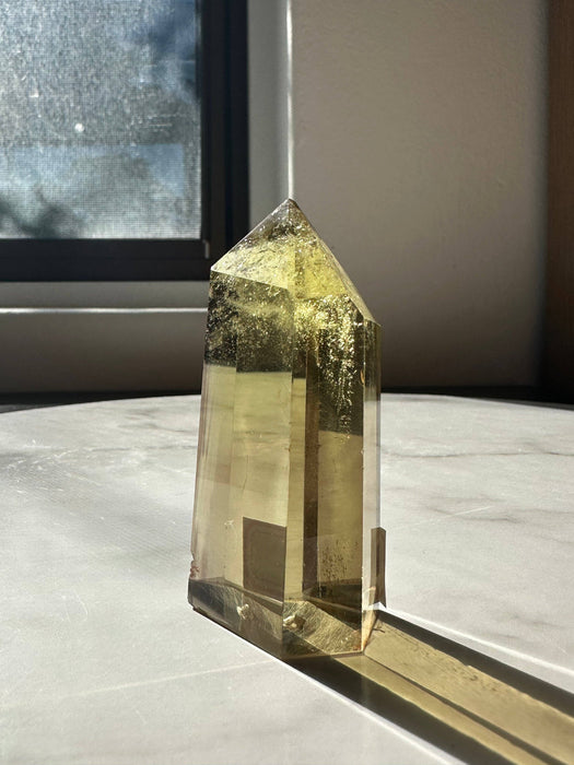 Savuinen luonnon sitriini obeliski #5