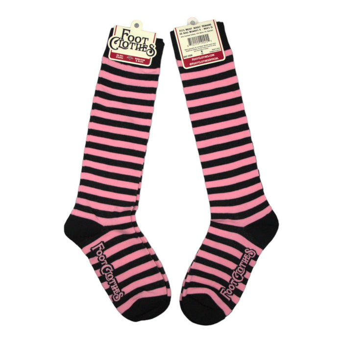 Bubblegum and Black Stripes polvisukat - FootClothes