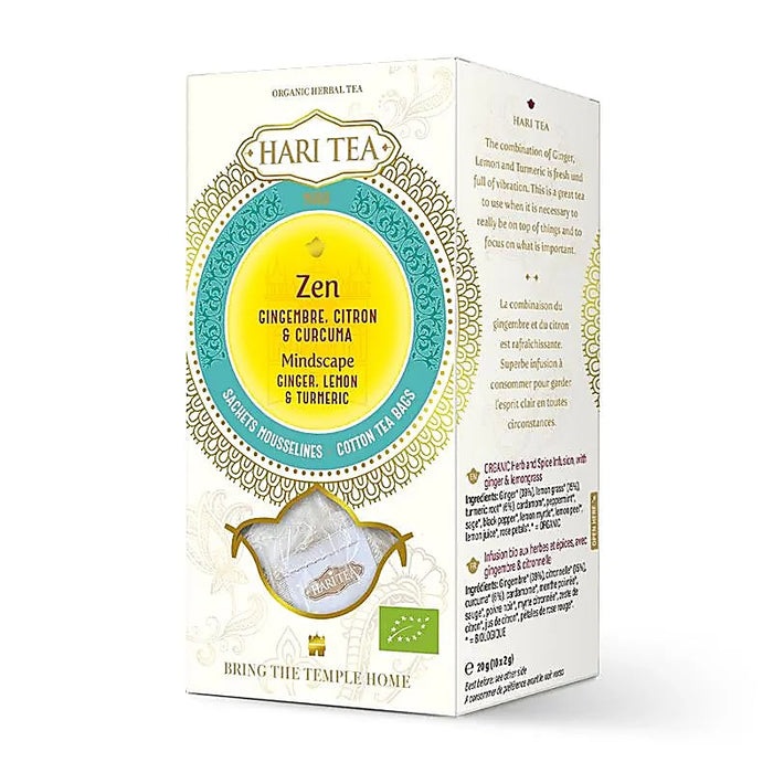 Organic Hari Tea Mindscape ginger, lemon & turmeric 10kpl