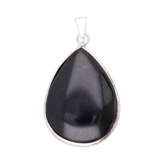 Obsidiaani pisaran muotoinen riipus