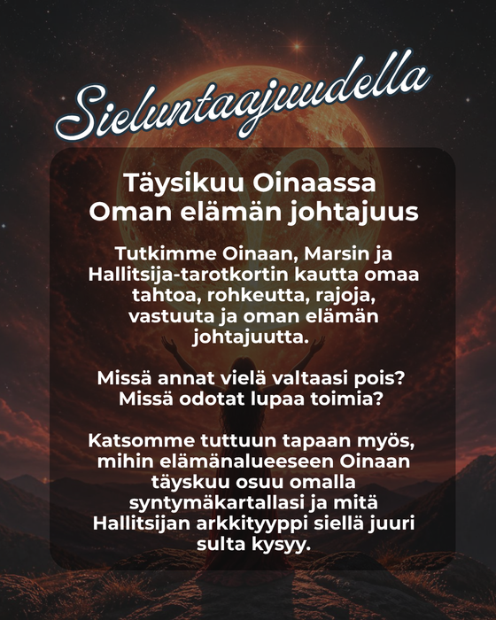 Sieluntaajudella ZOOM live pe.25.9 klo.19-20 Täysikuu Oinaassa
