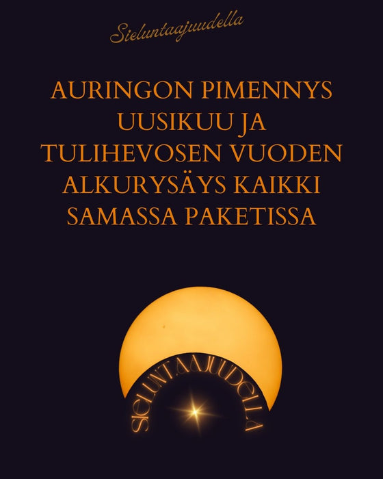 Sieluntaajudella ZOOM live Ti.17.2. Uusikuu Vesimiehessä / Tulihevosen vuosi klo.19-20.30