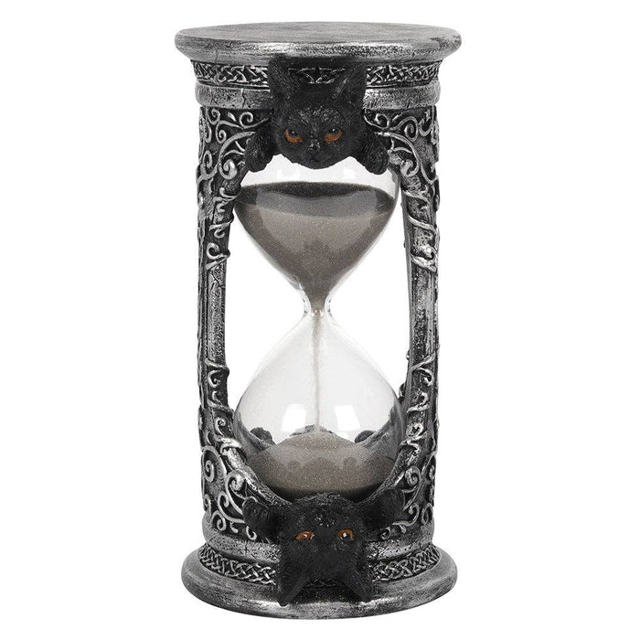 Black Cat Hourglass Timer - musta kissa tiimalasi 17 cm