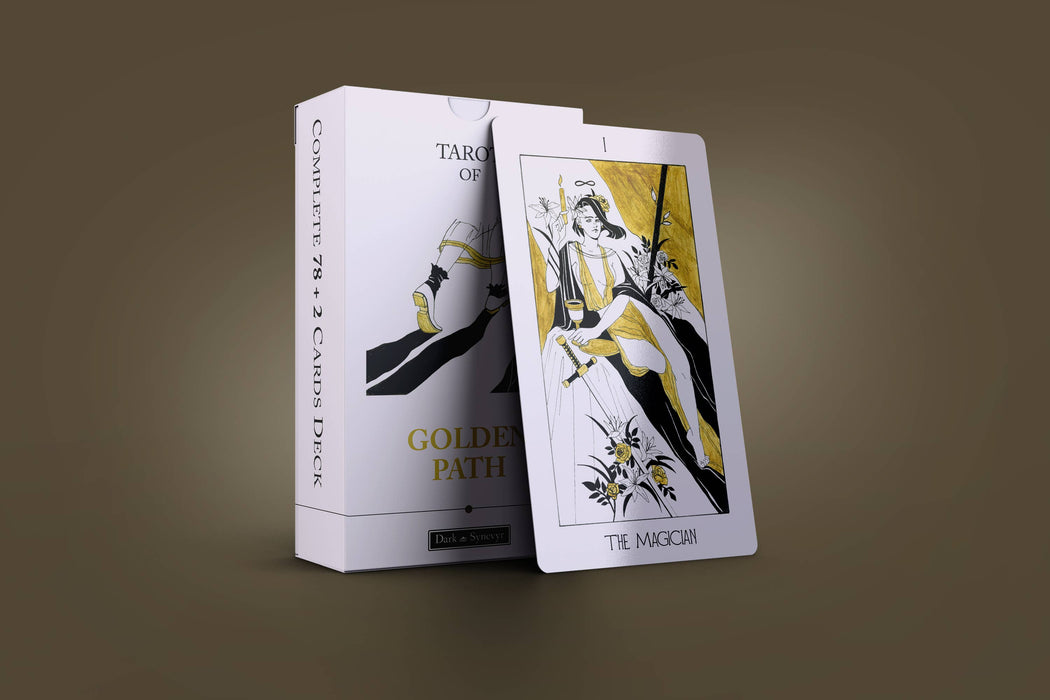 The Golden Path Tarot 78+2 Extra Cards Deck - Dark Synevyr (indie/import)