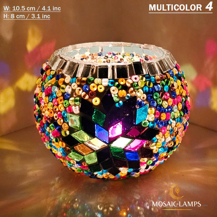 Mosaiikki tuikkulyhty Monivärinen