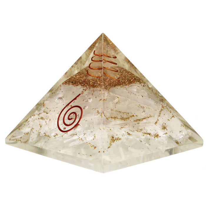 Orgoniitti pyramidi - seleniitti 7x7 cm