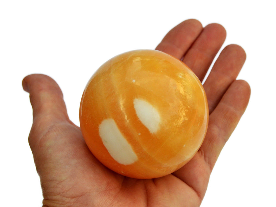 Orange calcite ball (65mm - 85mm) 