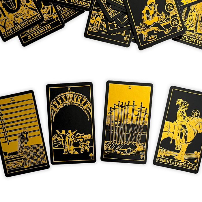 Black Gold Tarot Deck | Classic Tarot Design and Gold Foil