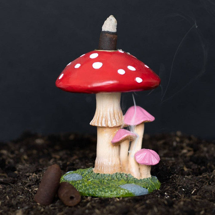Mushroom Backflow Incense Burner - sieniaiheinen backflow-suitsuketeline