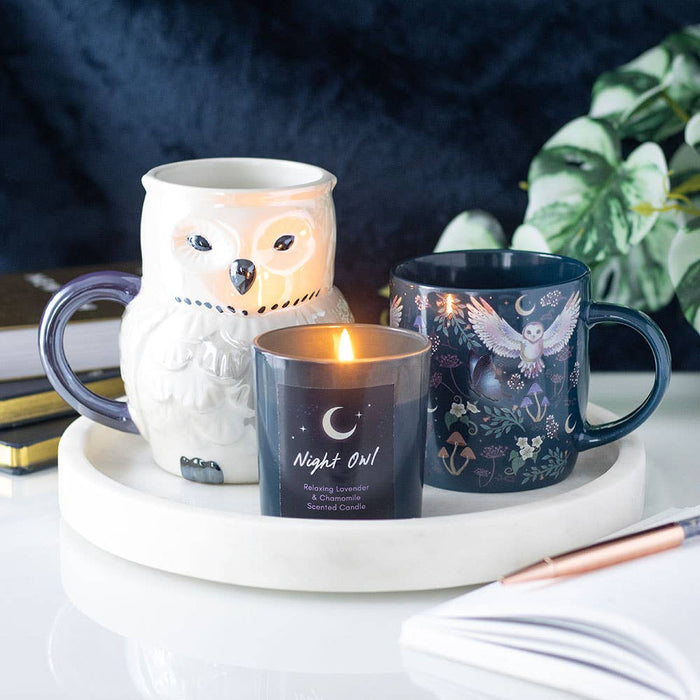 Night Flight Owl Print Mug -muki