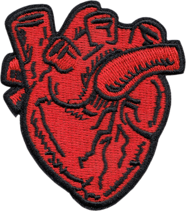 Red Anatomical Heart – kangasmerkki