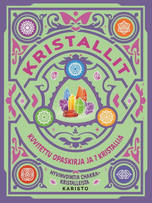 Kristallit - Kuvitettu opaskirja ja 7 kristallia