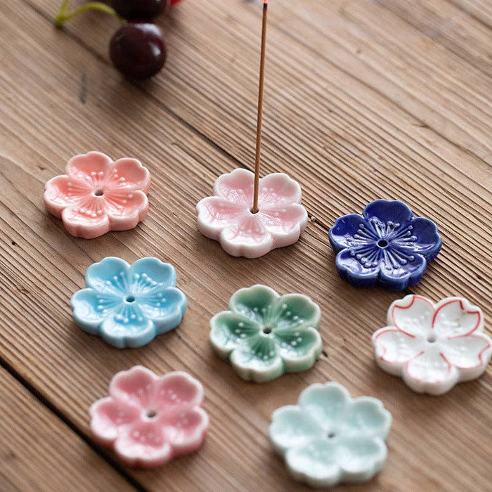 Gohobi Ceramic Flower -käsintehty suitsuketeline