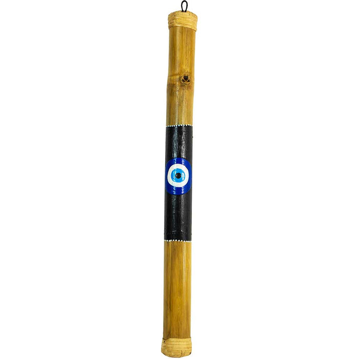 Painted bamboo rain stick - Evil Eye - Large (approx. 60 cm)