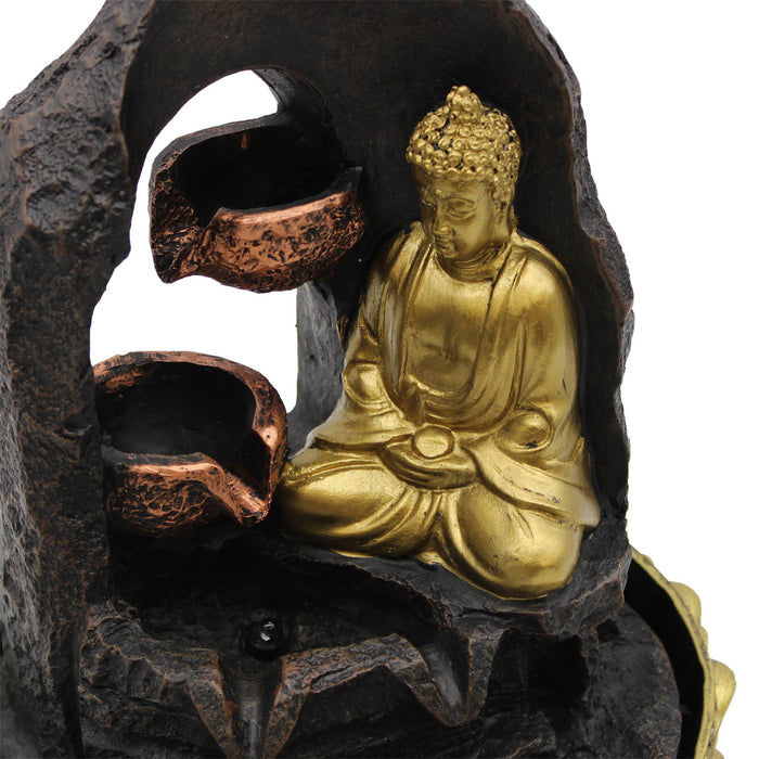 Suihkulähde 30cm - Golden Meditating