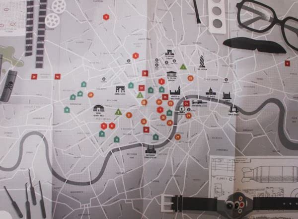 The Secret City : A Spy's Guide To London - Herb Lester Associates (kartta)