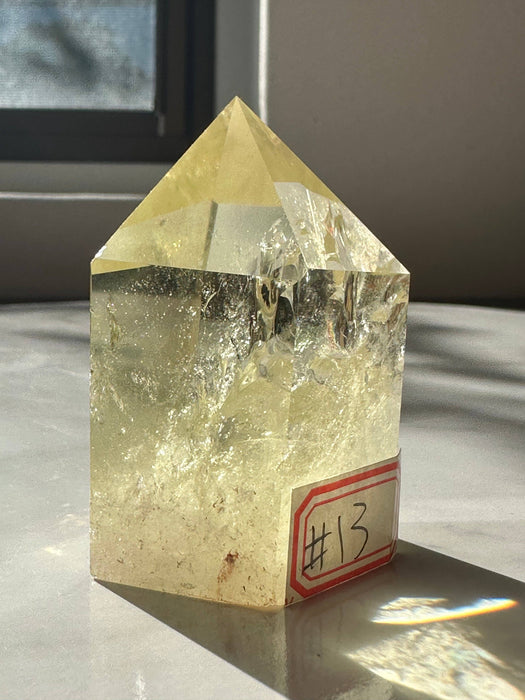 Luonnollinen sitriini obeliski #13