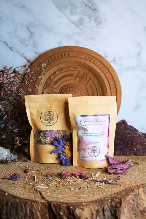 Crown Chakra yrttitee – Lootus, ruusu ja ginseng