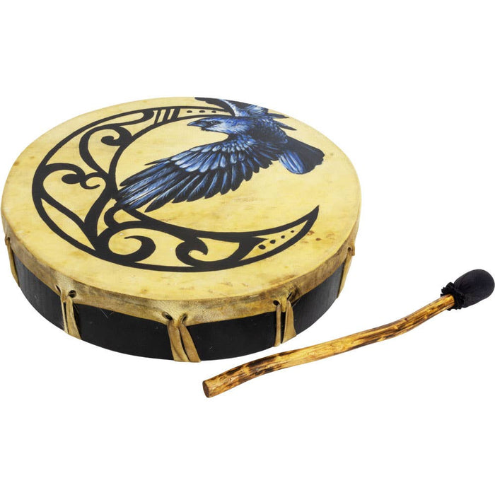 Raven and moon ceremonial drum