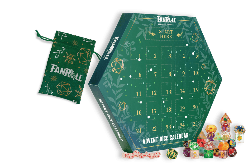 FanRoll Holiday Dice Advent Calendar 2025 - Noppajoulukalenteri - Fanroll