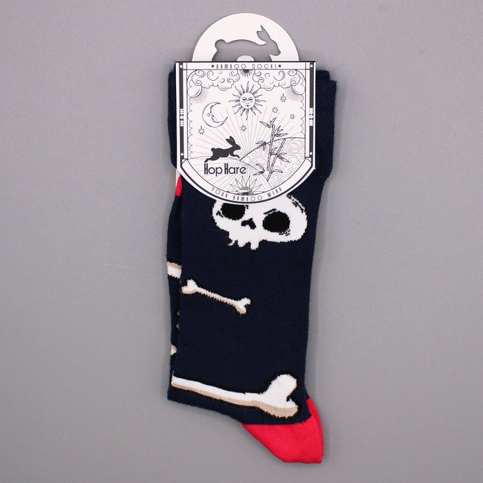 Hop Hare Bamboo Socks  - Skulls and Bones