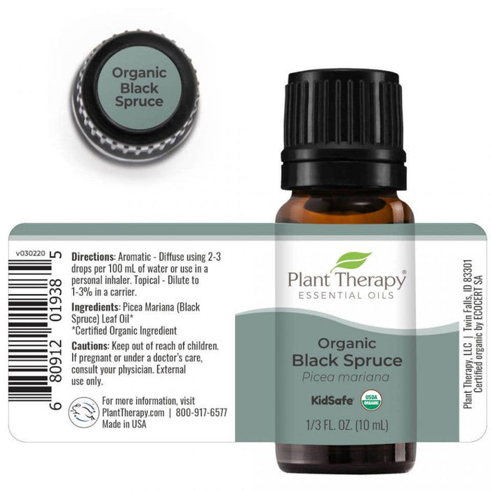 Organic Black Spruce Mustakuusen eteerinen öljy 10ml - Plant Therapy