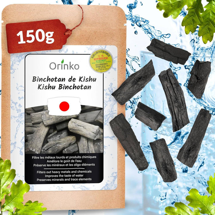 Kishu Binchotan - Japanese activated carbon for water purification (150g package) Wakayama