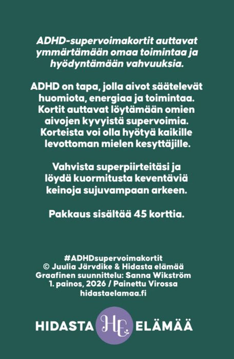 ADHD-supervoimakortit - Juulia Järvdike