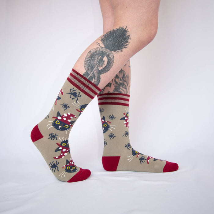 Witchy Whiskers Crew Socks - sukat - FootClothes