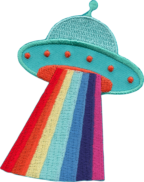 Rainbow UFO – kangasmerkki