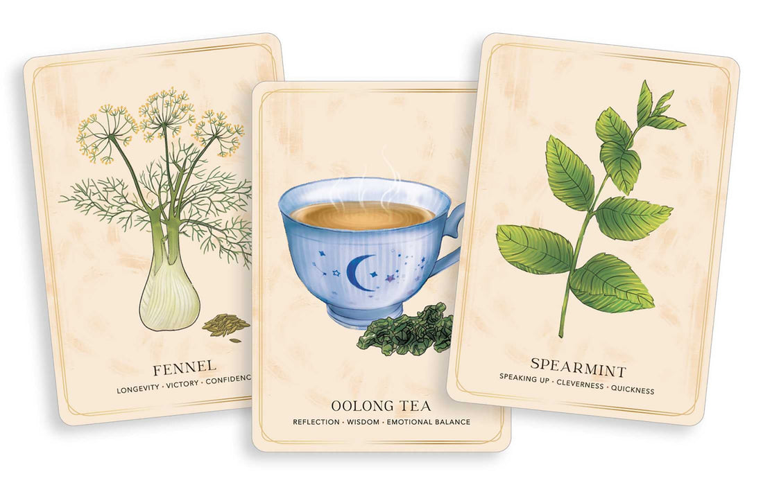 The Herbal Tea Magic For The Modern Witch Oracle Deck : A 40-Card Deck and Guidebook for Creating Tea Readings, Herbal Spells, and Magical Rituals - Elsie Wild