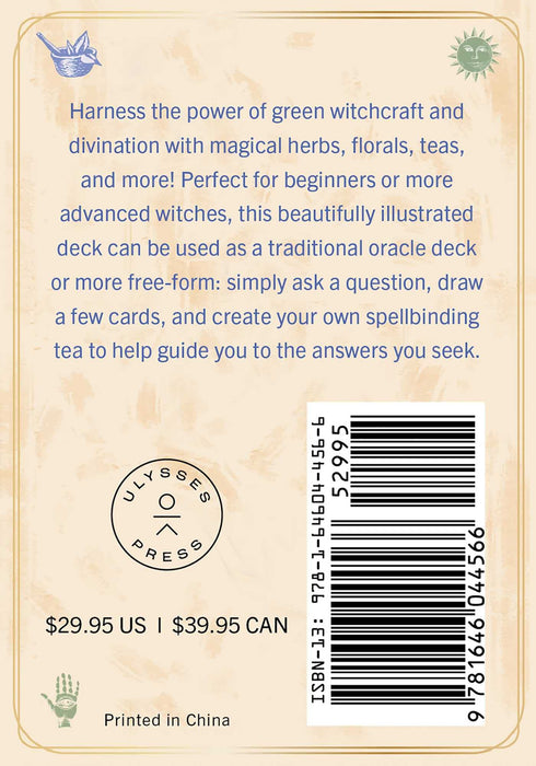 The Herbal Tea Magic For The Modern Witch Oracle Deck : A 40-Card Deck and Guidebook for Creating Tea Readings, Herbal Spells, and Magical Rituals - Elsie Wild