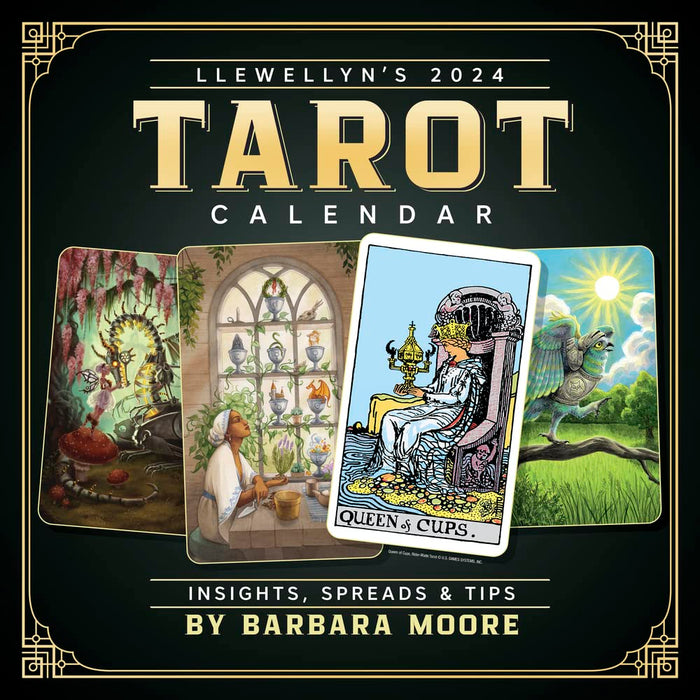 Llewellyn's 2024 Tarot Calendar: Insights, Spreads & Tips seinäkalenteri - Barbara Moore