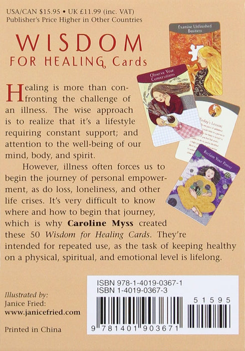 Wisdom for Healing Cards - Caroline Myss  (preloved,käytetty)