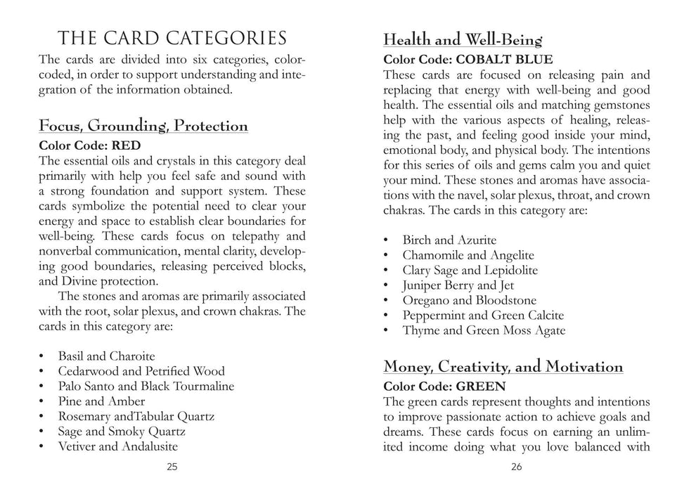 Essential Oils and Gemstone Guardians Cards - Margaret Ann Lembo