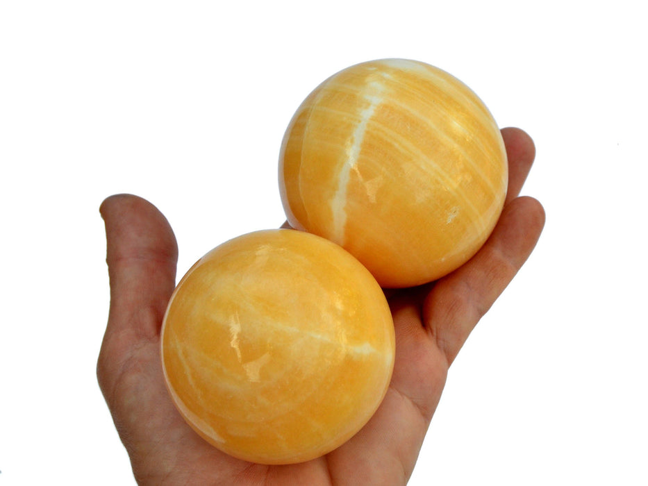 Orangefarbene Calcitkugel – (55 mm – 65 mm) 