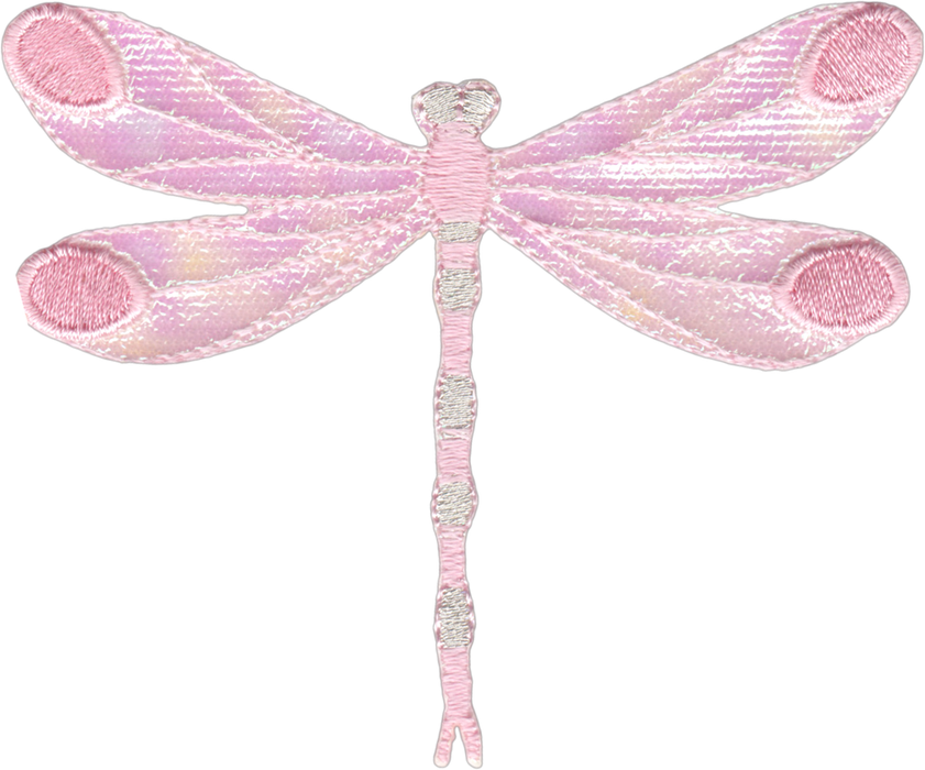Pink Iridescent Dragonfly – kangasmerkki