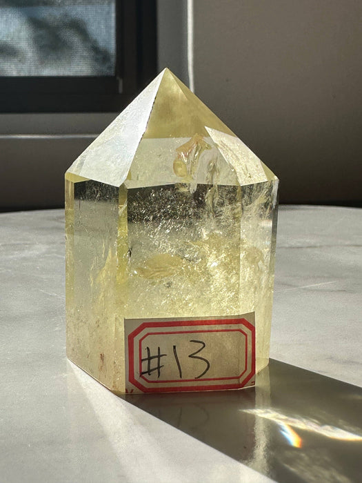 Luonnollinen sitriini obeliski #13