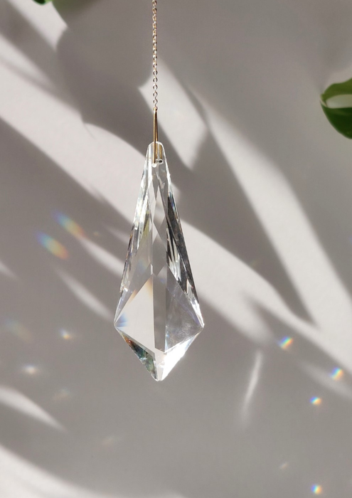 Crystal sun catcher • Large sun catcher crystal, intense effect